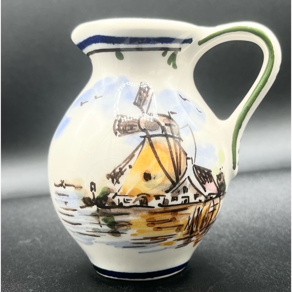 RARE ROYAL DELFT‎ Colourful 3” CREAMER/PITCHER HAND-PAINTED-1970's